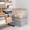 IRIS Clear Stackable Storage Boxes with Gray Lid